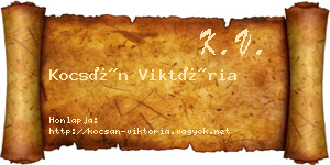 Kocsán Viktória névjegykártya