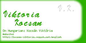 viktoria kocsan business card